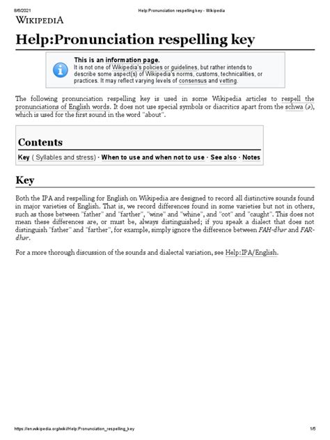 Help:Pronunciation respelling key .